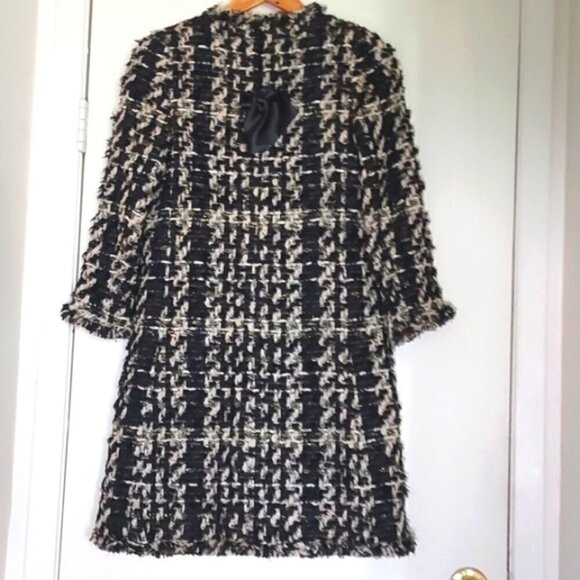 NWOT Amen Wardy Aspen Metallic Tweed Mid Length Designer Jacket Size FR 38 - Picture 7 of 17